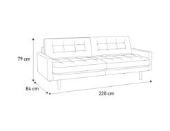 Habitat Fenner Fabric 3 Seater Sofa - Charcoal -Habitat 9173440 R E001