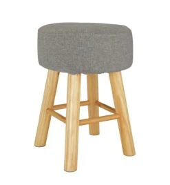 Habitat Sophie Small Fabric Stool - Light Grey -Habitat 9180873 R Z002A