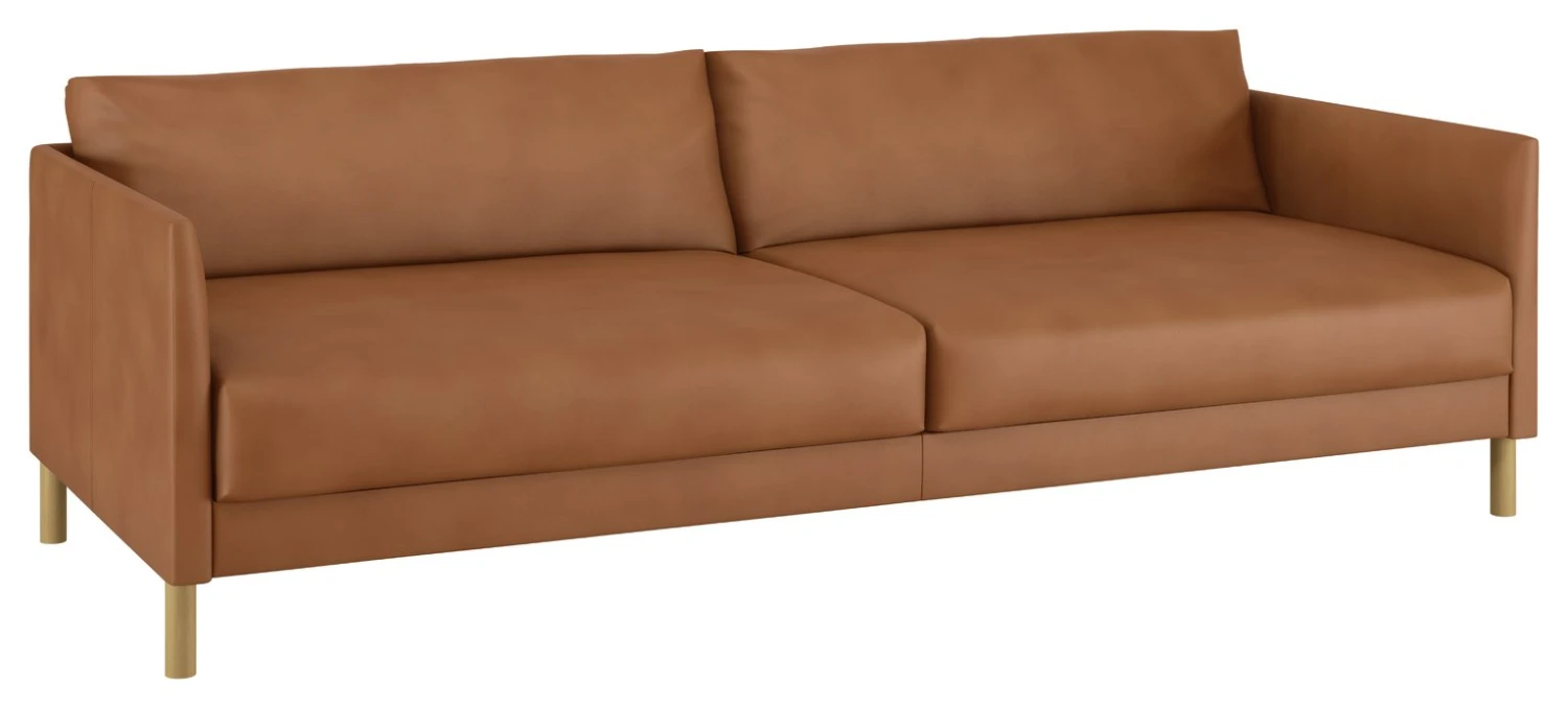 Habitat Hyde 3 Seater Leather Sofa Bed - Tan 8 Habitat Hyde 3 Seater Leather Sofa Bed - Tan - Image 8