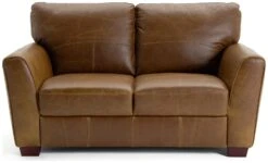 Habitat Milford Leather 2 Seater Sofa - Tan