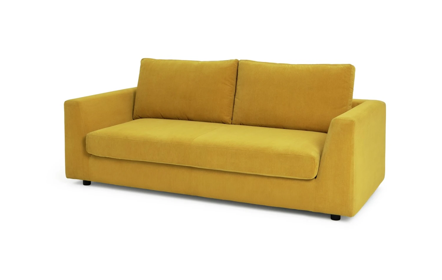 Habitat Brixley Fabric 3 Seater Sofa - Yellow 5 Habitat Brixley Fabric 3 Seater Sofa - Yellow - Image 5