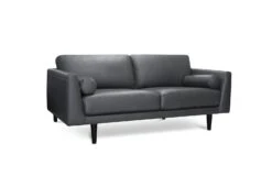 Habitat Jackson Leather 3 Seater Sofa - Grey 10 Habitat Jackson Leather 3 Seater Sofa - Grey -Habitat 9204601 R Z002A