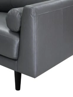 Habitat Jackson Leather 3 Seater Sofa - Grey 12 Habitat Jackson Leather 3 Seater Sofa - Grey -Habitat 9204601 R Z006A