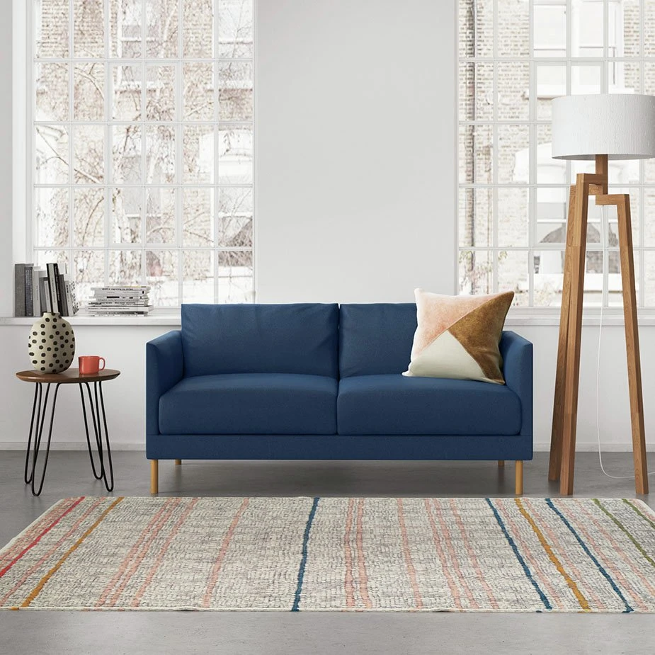 Habitat Hyde Velvet 2 Seater Sofa - Yellow 2 Habitat Hyde Velvet 2 Seater Sofa - Yellow - Image 2