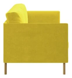 Habitat Hyde Velvet 2 Seater Sofa - Yellow 12 Habitat Hyde Velvet 2 Seater Sofa - Yellow -Habitat 9204931 R Z004A