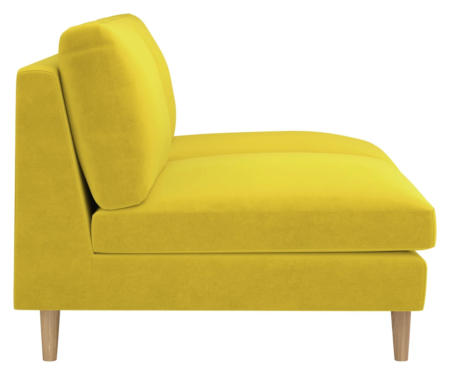 Habitat Teo Velvet 2 Seater Sofa - Yellow 6 Habitat Teo Velvet 2 Seater Sofa - Yellow - Image 6