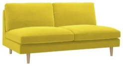 Habitat Teo Velvet 2 Seater Sofa - Yellow 13 Habitat Teo Velvet 2 Seater Sofa - Yellow -Habitat 9216840 R Z008A