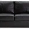 Habitat Milford Leather 4 Seater Sofa - Black