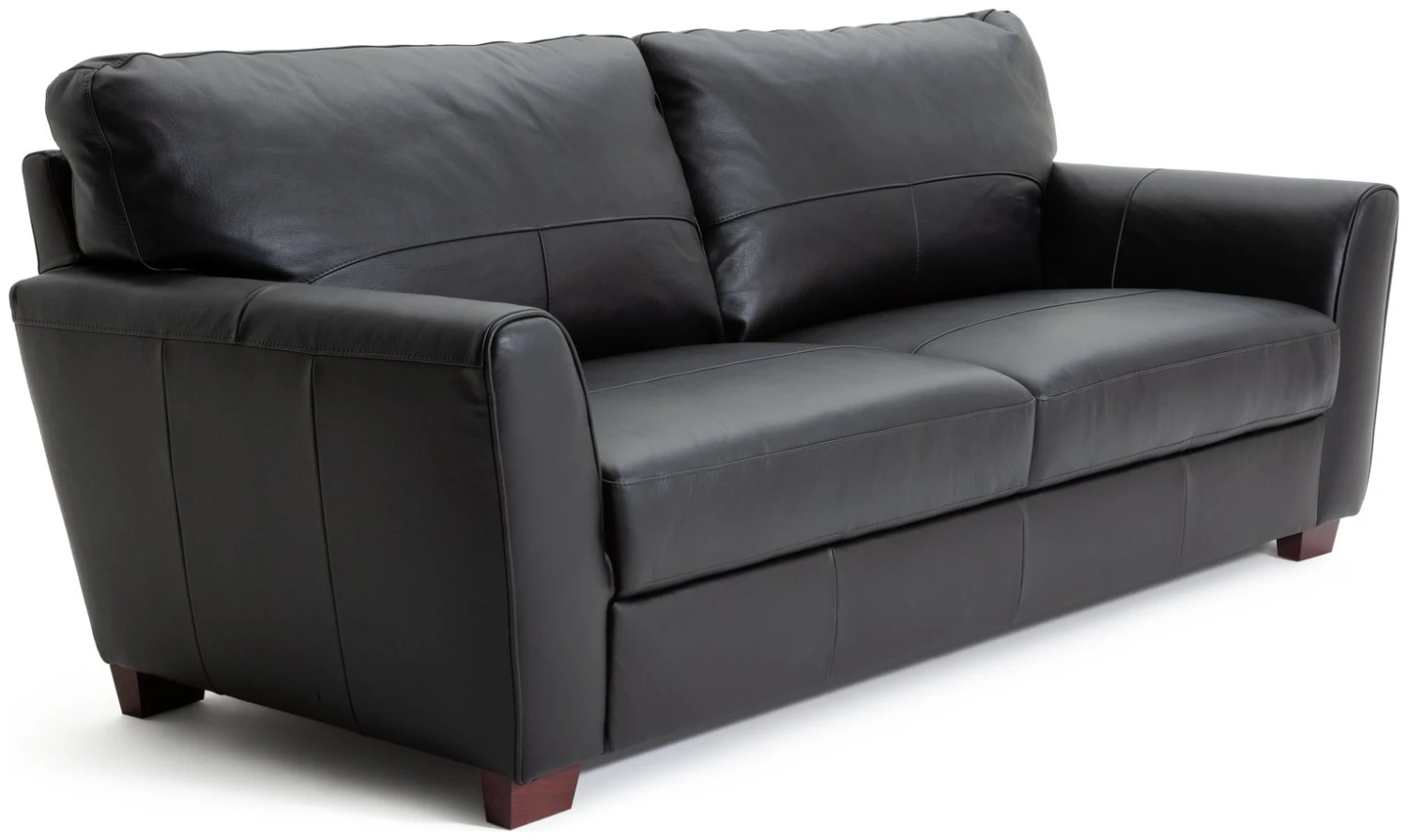 Habitat Milford Leather 4 Seater Sofa - Black 7 Habitat Milford Leather 4 Seater Sofa - Black - Image 7