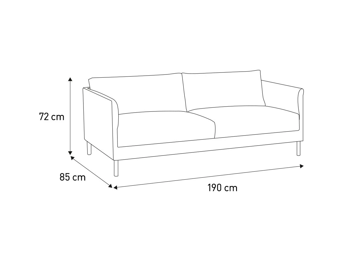 Habitat Hyde Velvet 3 Seater Sofa - Yellow 4 Habitat Hyde Velvet 3 Seater Sofa - Yellow - Image 4