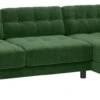 Habitat Hendricks Velvet Right Hand Corner Chaise Sofa-Green