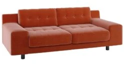 Habitat Hendricks Velvet 3 Seater Sofa - Orange 13 Habitat Hendricks Velvet 3 Seater Sofa - Orange -Habitat 9299166 R Z008A