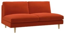 Habitat Teo Velvet 2 Seater Sofa - Orange -Habitat 9303382 R Z008A