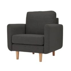 Habitat Remi Fabric Armchair In A Box - Charcoal 8 Habitat Remi Fabric Armchair In A Box - Charcoal -Habitat 9308222 R Z004A