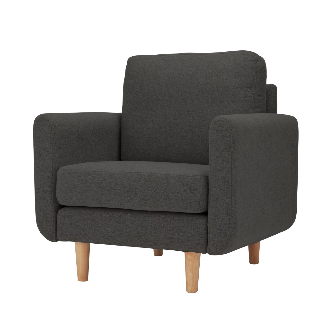 Habitat Remi Fabric Armchair In A Box - Charcoal 3 Habitat Remi Fabric Armchair In A Box - Charcoal - Image 3