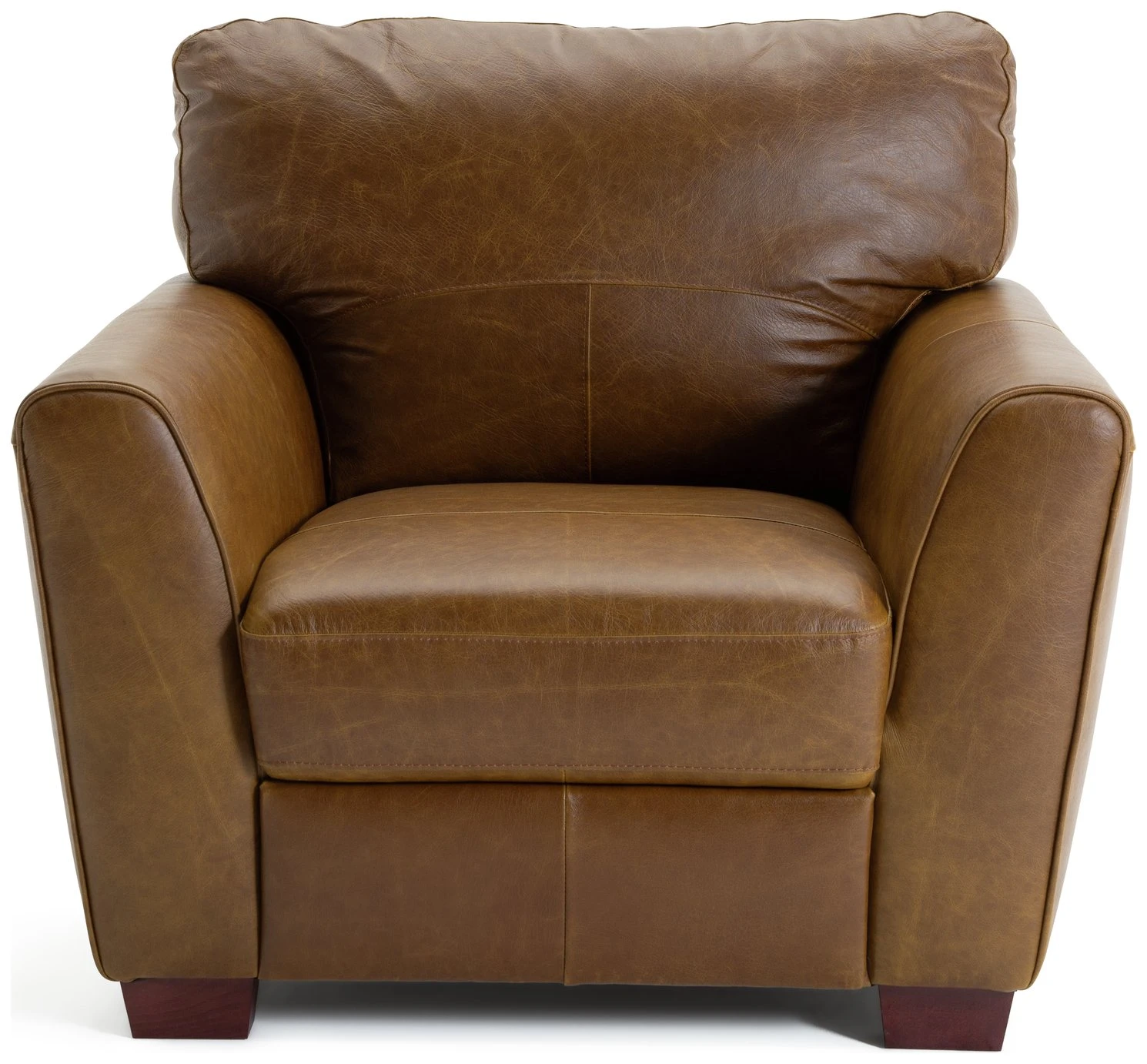 Habitat Milford Leather Armchair - Tan 1 Habitat Milford Leather Armchair - Tan