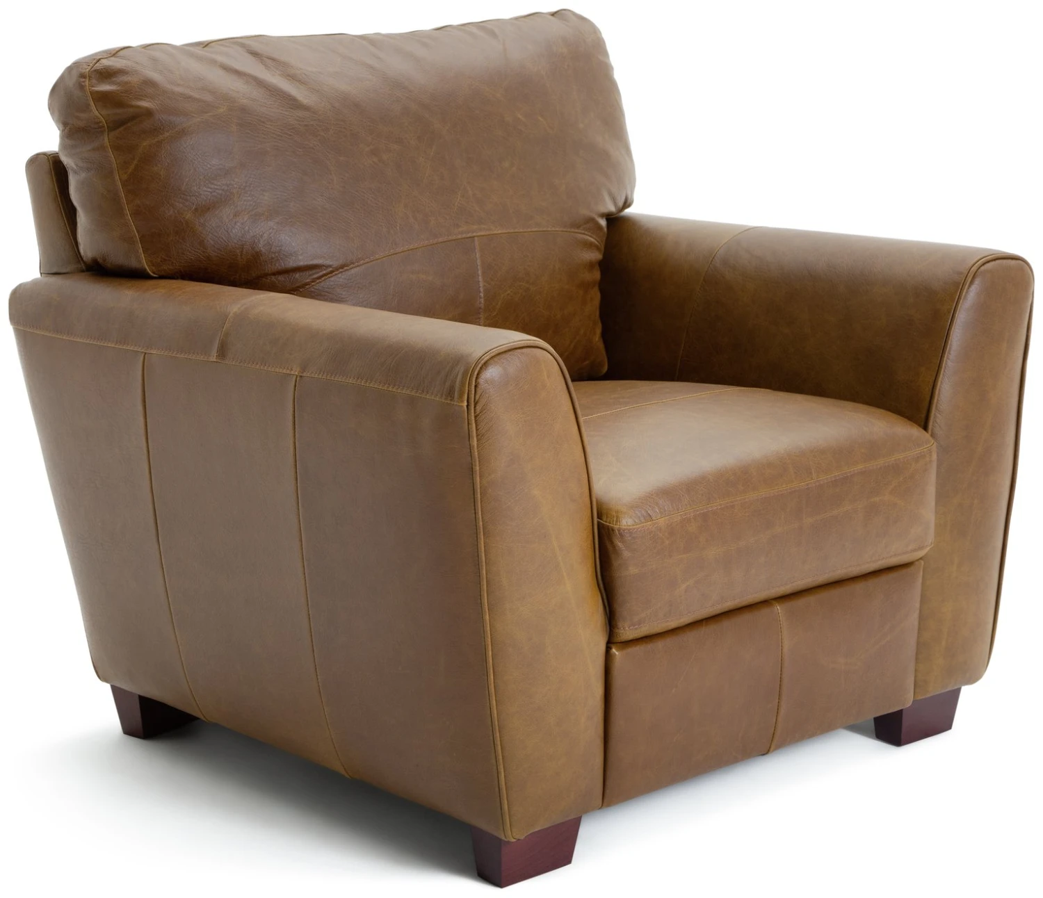 Habitat Milford Leather Armchair - Tan 7 Habitat Milford Leather Armchair - Tan - Image 7