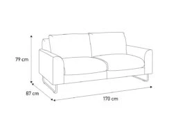 Habitat Lyle Leather 2 Seater Sofa - Tan 10 Habitat Lyle Leather 2 Seater Sofa - Tan -Habitat 9325171 R E001