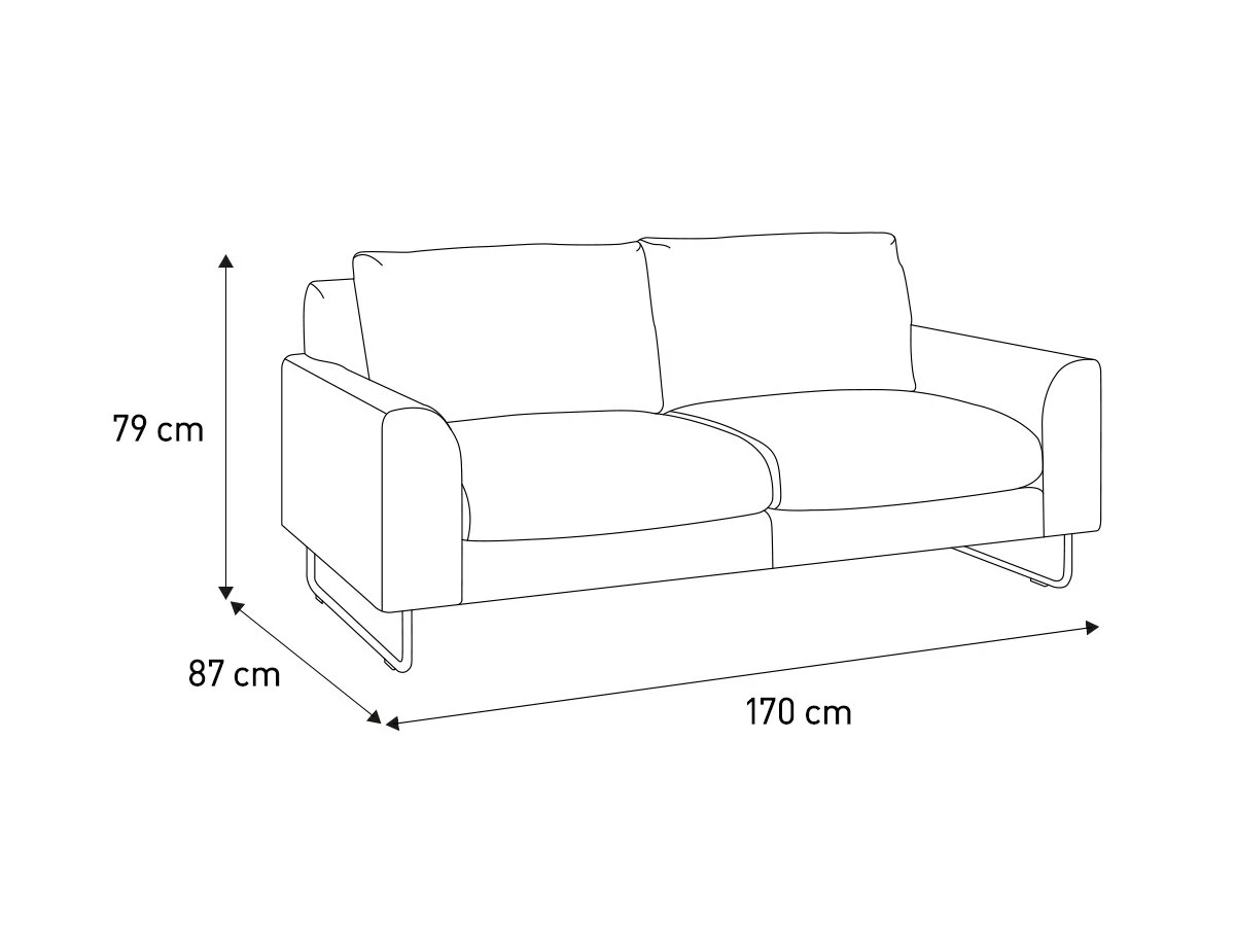 Habitat Lyle Leather 2 Seater Sofa - Tan 4 Habitat Lyle Leather 2 Seater Sofa - Tan - Image 4