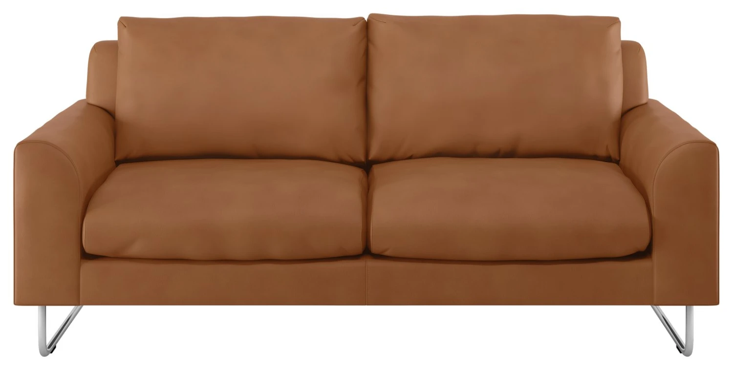 Habitat Lyle Leather 2 Seater Sofa - Tan 1 Habitat Lyle Leather 2 Seater Sofa - Tan