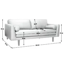 Habitat Jackson Leather 3 Seater Sofa - Tan 13 Habitat Jackson Leather 3 Seater Sofa - Tan -Habitat 9335147 R E020