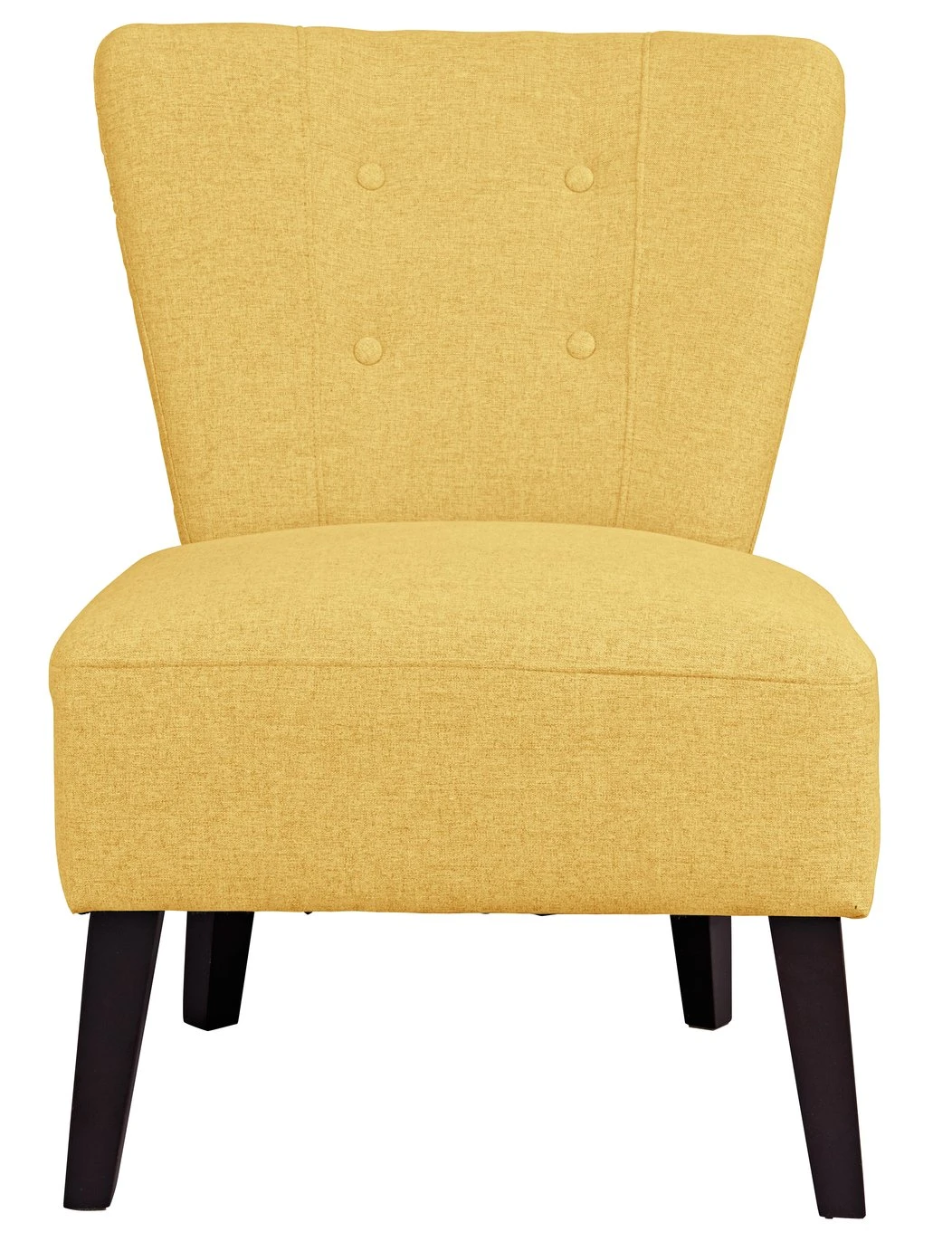 Habitat Delilah Fabric Cocktail Chair - Yellow 1 Habitat Delilah Fabric Cocktail Chair - Yellow