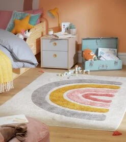 Habitat Kids Rainbow Tufted Flatweave Cotton Rug -120x170cm -Habitat 9338302 R Z001C