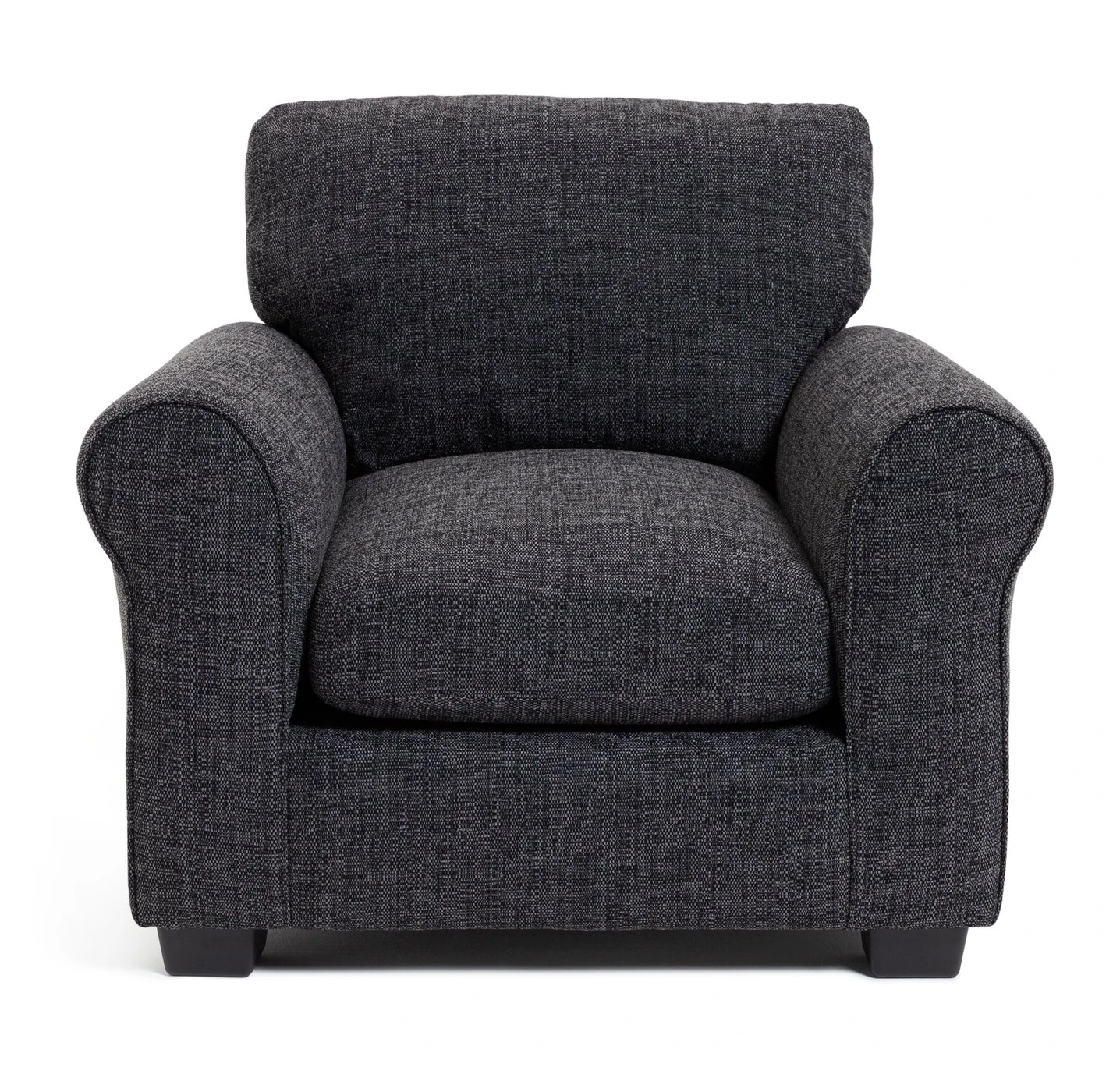 Habitat Lisbon Fabric Armchair - Charcoal 1 Habitat Lisbon Fabric Armchair - Charcoal