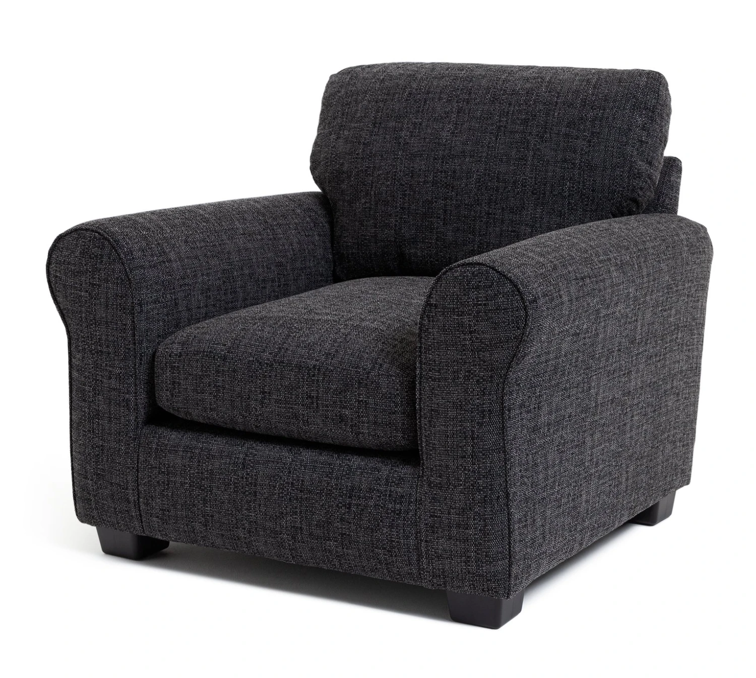 Habitat Lisbon Fabric Armchair - Charcoal 6 Habitat Lisbon Fabric Armchair - Charcoal - Image 6