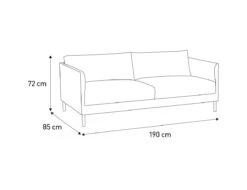Habitat Hyde Leather 3 Seater Sofa - Tan -Habitat 9372502 R E001
