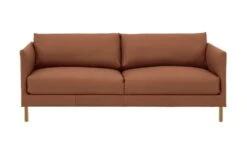Habitat Hyde Leather 3 Seater Sofa - Tan