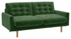 Habitat Fenner Velvet 2 Seater Sofa - Moss Green -Habitat 9381847 R Z008A