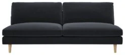 Habitat Teo Velvet 3 Seater Sofa - Charcoal