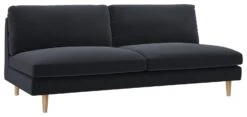 Habitat Teo Velvet 3 Seater Sofa - Charcoal -Habitat 9395730 R Z002A