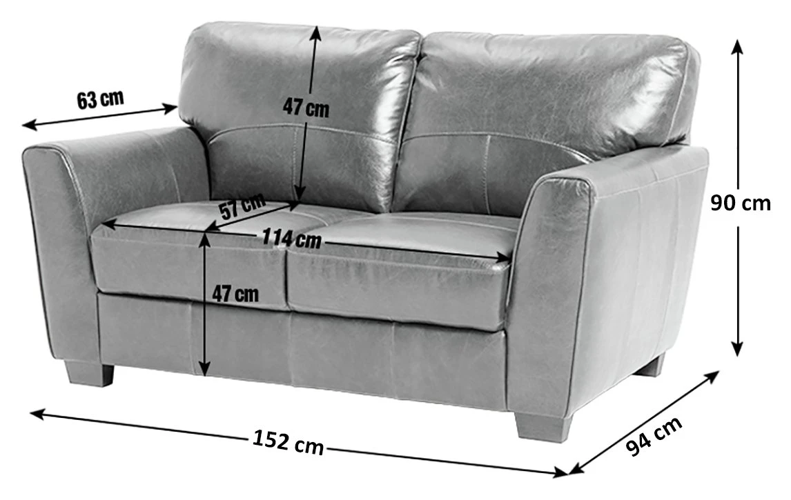 Habitat Milford Leather 2 Seater Sofa - Black 5 Habitat Milford Leather 2 Seater Sofa - Black - Image 5