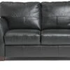 Habitat Milford Leather 2 Seater Sofa - Black