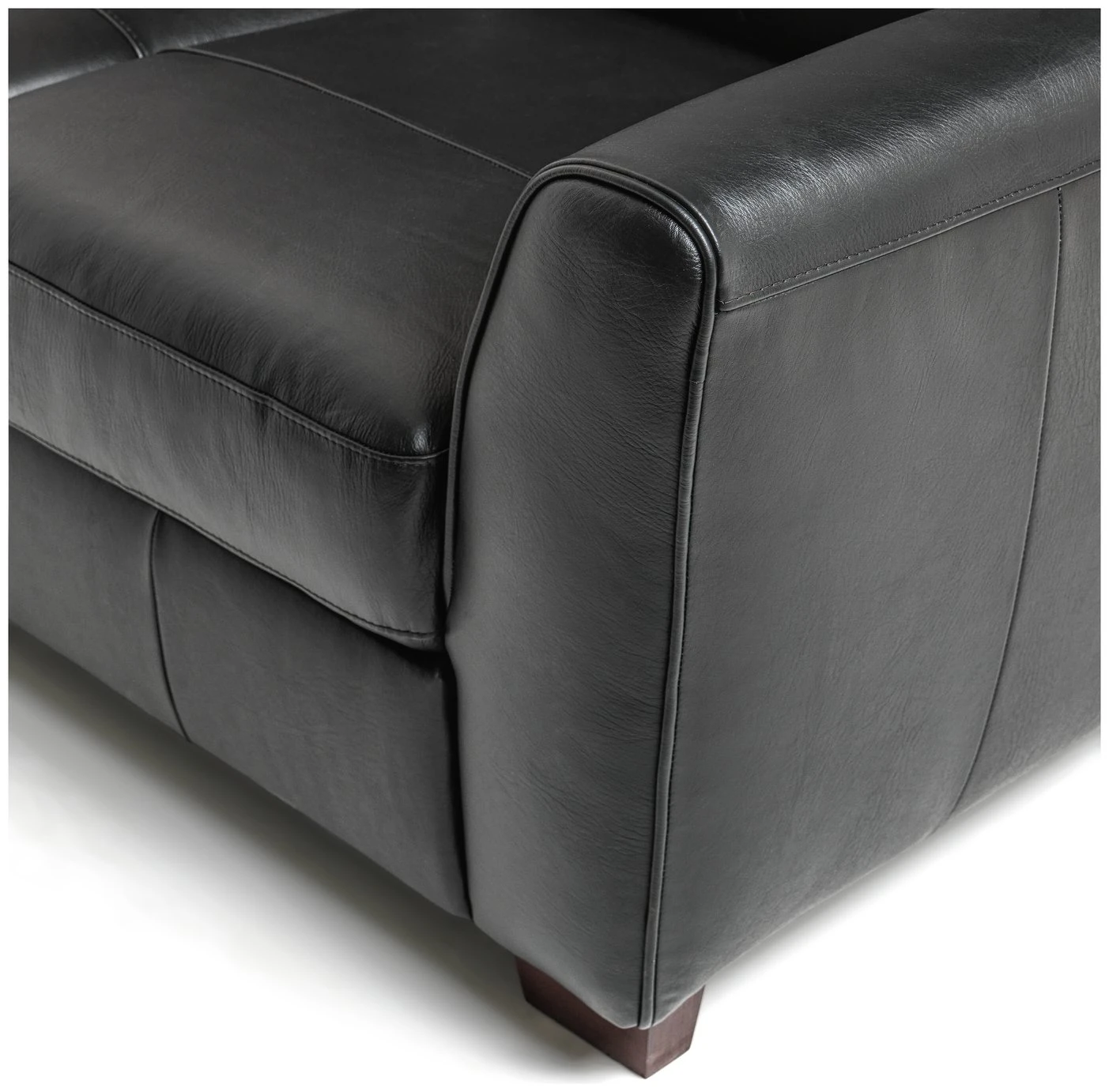 Habitat Milford Leather 2 Seater Sofa - Black 10 Habitat Milford Leather 2 Seater Sofa - Black - Image 10