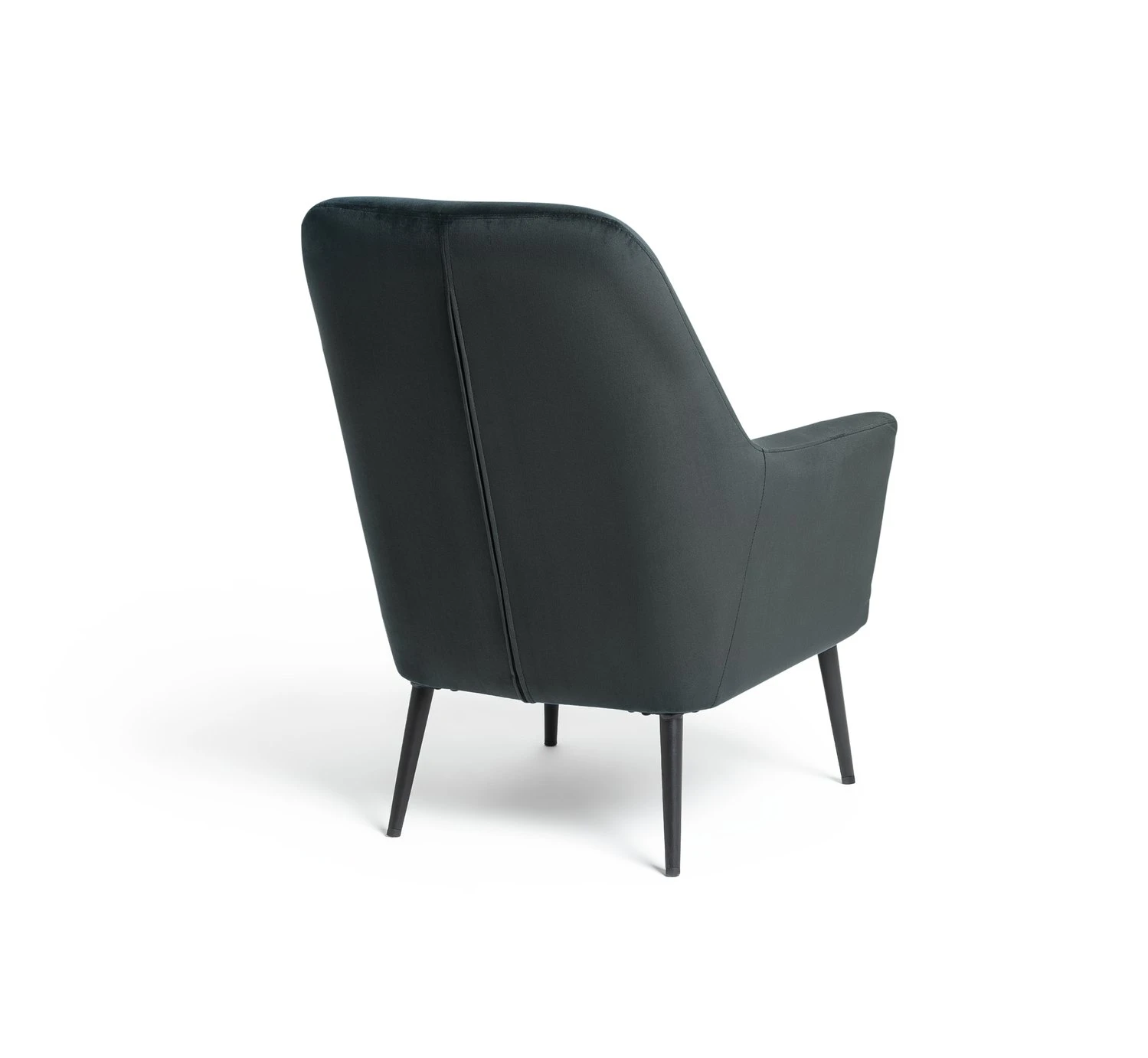 Habitat Celine Velvet Wingback Chair With Footstool-Charcoal 6 Habitat Celine Velvet Wingback Chair With Footstool-Charcoal - Image 6