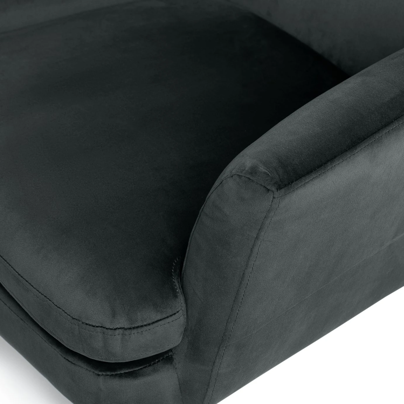 Habitat Celine Velvet Wingback Chair With Footstool-Charcoal 9 Habitat Celine Velvet Wingback Chair With Footstool-Charcoal - Image 9