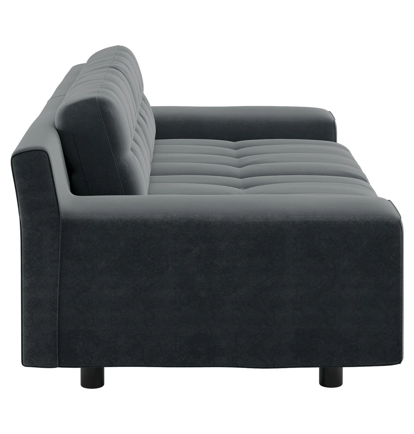 Habitat Hendricks Velvet 3 Seater Sofa - Dark Grey 6 Habitat Hendricks Velvet 3 Seater Sofa - Dark Grey - Image 6
