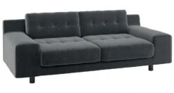 Habitat Hendricks Velvet 3 Seater Sofa - Dark Grey 13 Habitat Hendricks Velvet 3 Seater Sofa - Dark Grey -Habitat 9403598 R Z008A