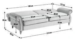 Habitat Joel 3 Seater Fabric Clic Clac Sofa Bed – Navy -Habitat 9429479 R Z002A