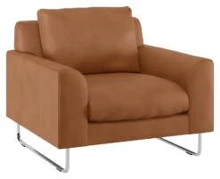 Habitat Lyle Leather Armchair - Tan -Habitat 9445491 R Z008A