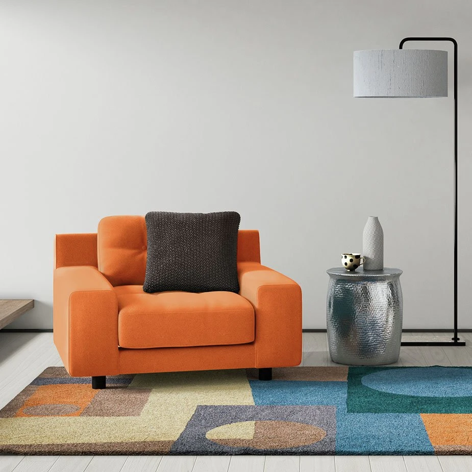 Habitat Hendricks Fabric Armchair - Charcoal 2 Habitat Hendricks Fabric Armchair - Charcoal - Image 2