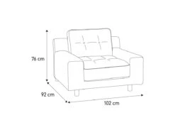 Habitat Hendricks Fabric Armchair - Charcoal 15 Habitat Hendricks Fabric Armchair - Charcoal -Habitat 9446995 R Z020A