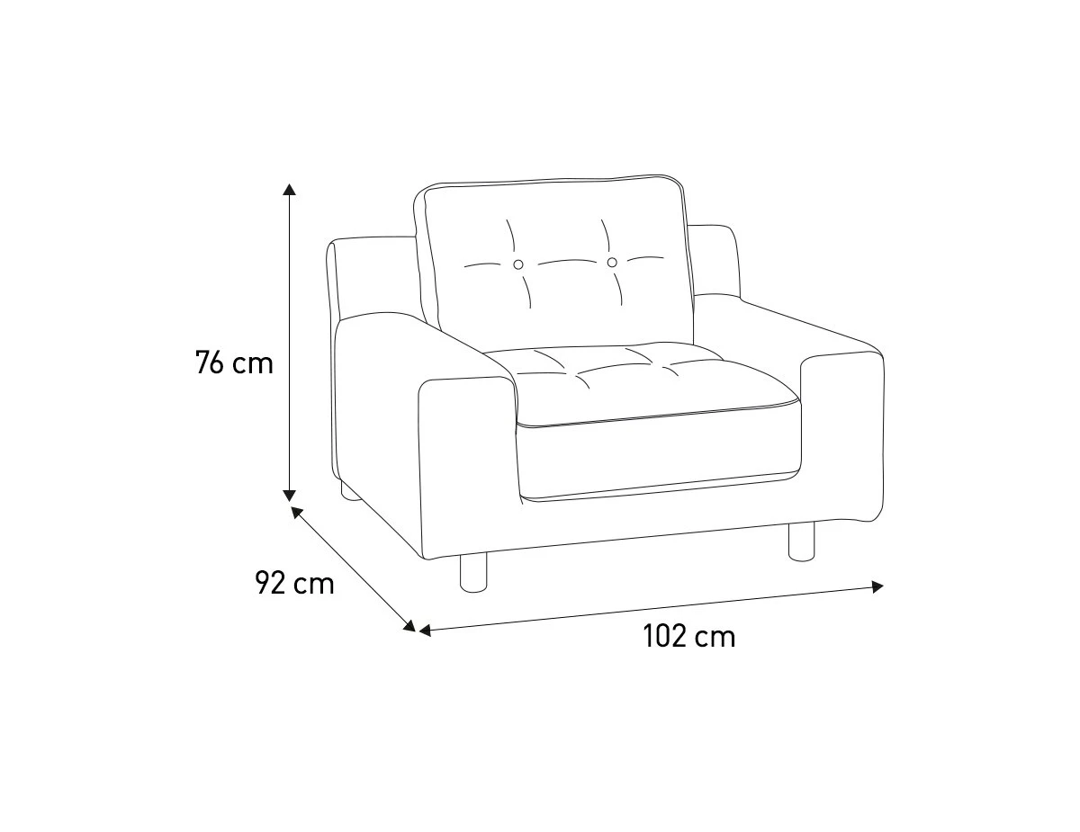 Habitat Hendricks Fabric Armchair - Charcoal 8 Habitat Hendricks Fabric Armchair - Charcoal - Image 8