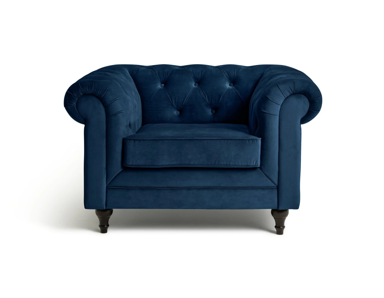 Habitat Chesterfield Velvet Armchair - Blue 1 Habitat Chesterfield Velvet Armchair - Blue