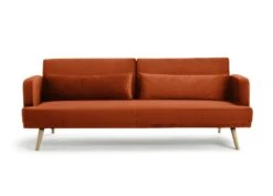 Habitat Andy Clic Clac Velvet Sofa Bed - Orange -Habitat 9451344 R Z004A