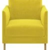 Habitat Hyde Velvet Armchair - Yellow