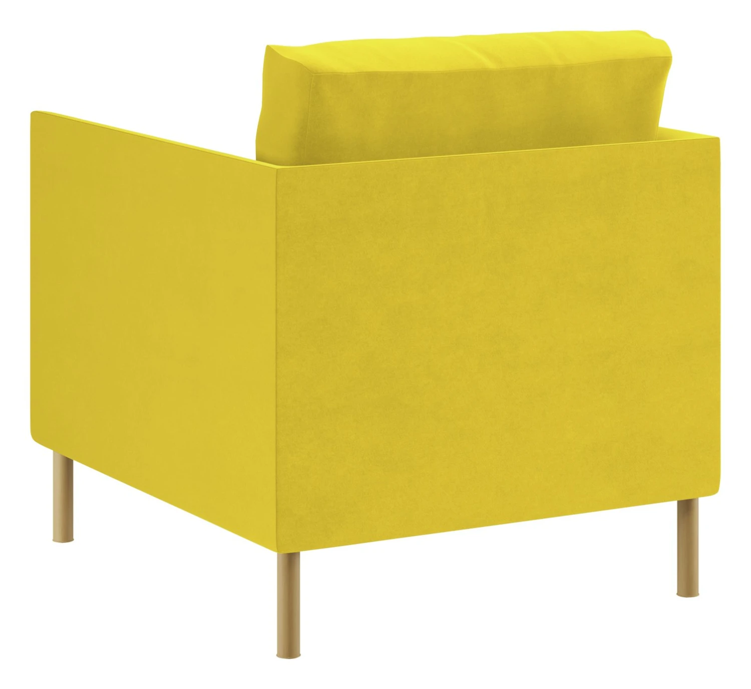 Habitat Hyde Velvet Armchair - Yellow 3 Habitat Hyde Velvet Armchair - Yellow - Image 3